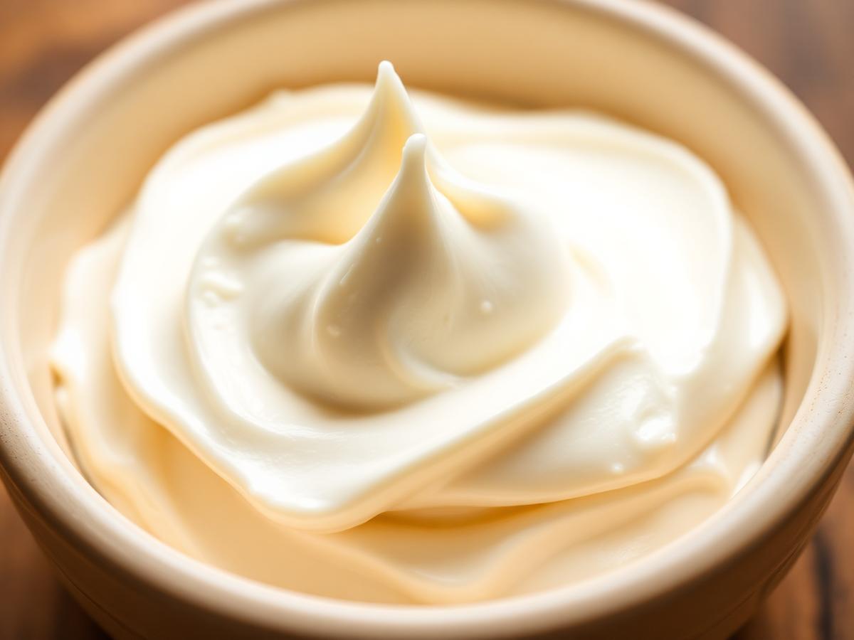 Texture fouettée de la chantilly de beurre de karité